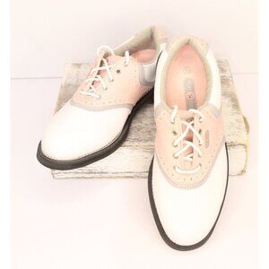 Top Flite Doral Kiltie Athletic Golf Cleat Shoes Womens Size .7.5 White Pink